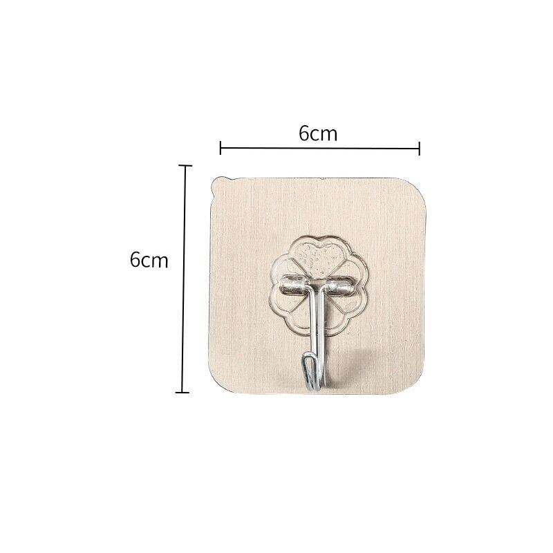 4x Door Wall Hangers Strong Hook Key Towel Kitchen Bathroom Storage