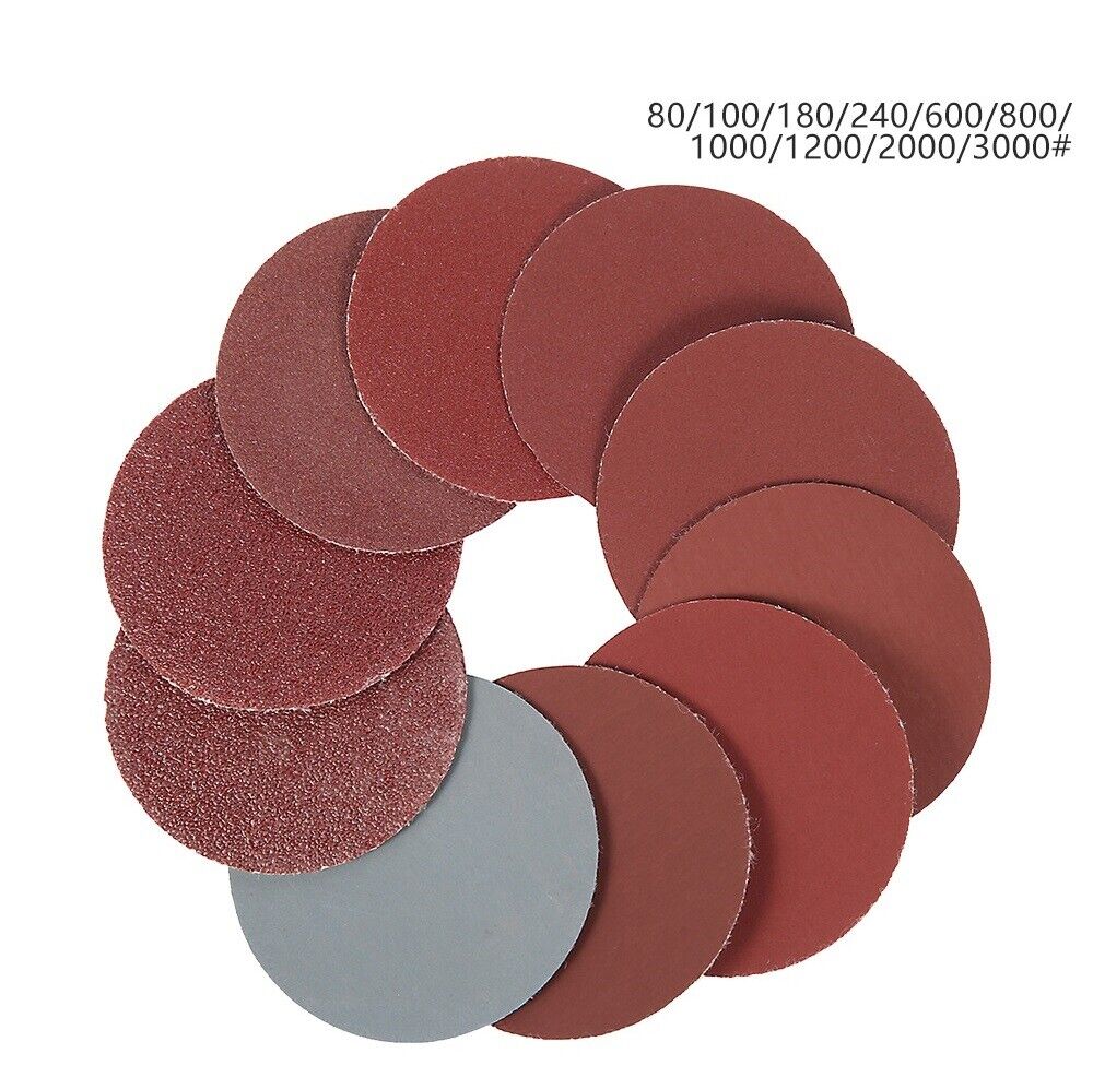 Round Sandpaper Disc 1x 50mm Sand Sheets 80-3000 Grit Sanding Disc Polishing