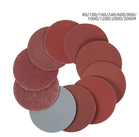 Round Sandpaper Disc 1x 50mm Sand Sheets 80-3000 Grit Sanding Disc Polishing