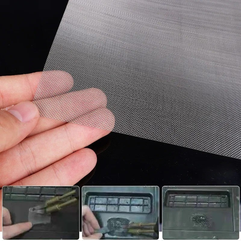 1x Stainless Steel Repair Mesh Car Bumper Plastic Crack Patch Trimmable 20x15cm