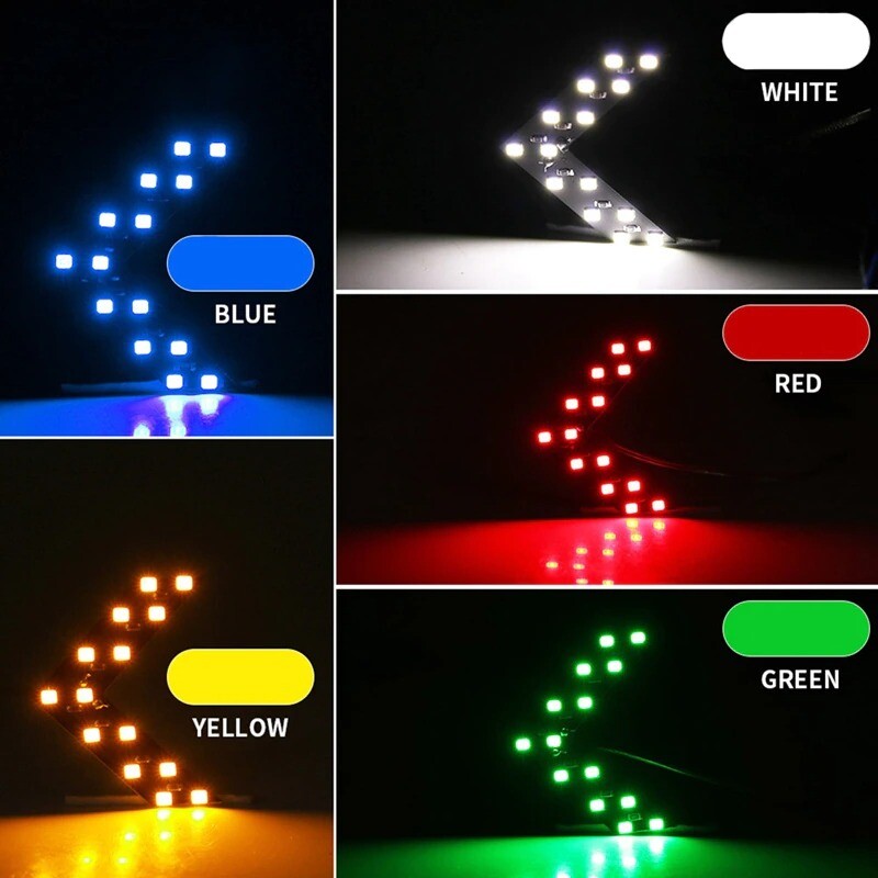 Car Mirror Repeater Turn Signal Rear View (4 Colours) Pack of 2