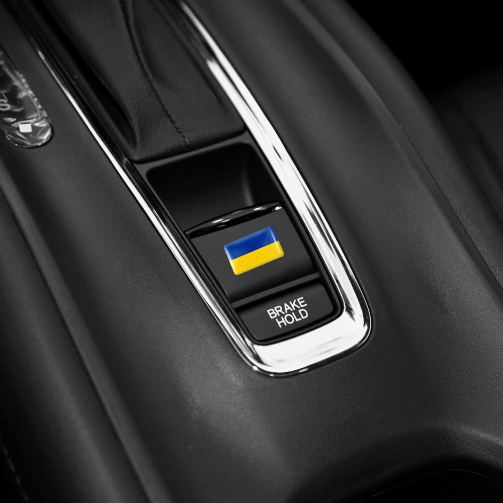 10pcs Epoxy Ukraine Flag Stickers Car Interior Decoration Decal