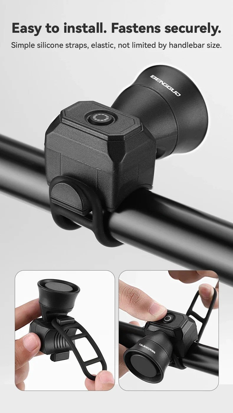 Bicycle Horn Mountain Bike Mini USB Charging Waterproof Electronic Bike Bell