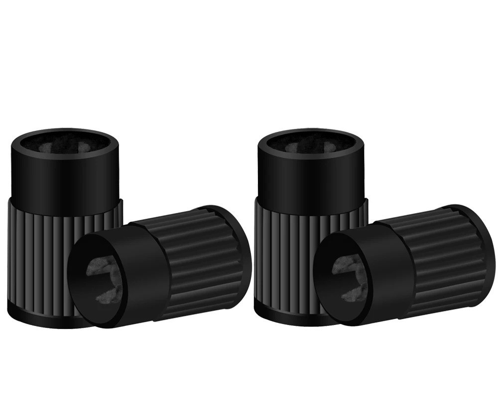4x Tyre Valve Caps Built-in Valve Core Remover Universal Stem Covers for Car Van