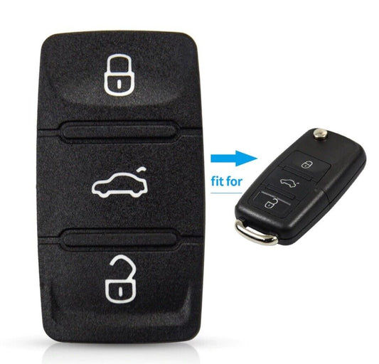 3 Button Remote Key Fob Pad Replacement for VW Golf Beetle Caddy Passat Seat