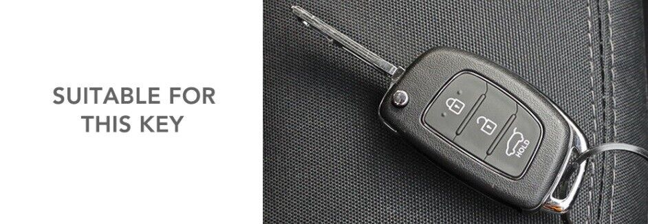 Hyundai Creta I10 I20 Tucson 3 Button Leather Remote Key Fob Case Cover