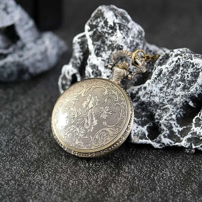 Quartz Pocket Watch Design Fish Necklace Pendant Pocket Watch Fishing