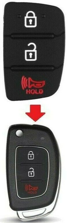 Hyundai Ix35 Mistra Santa Fe I40 I20 3 Button Remote Key Fob Rubber Pad