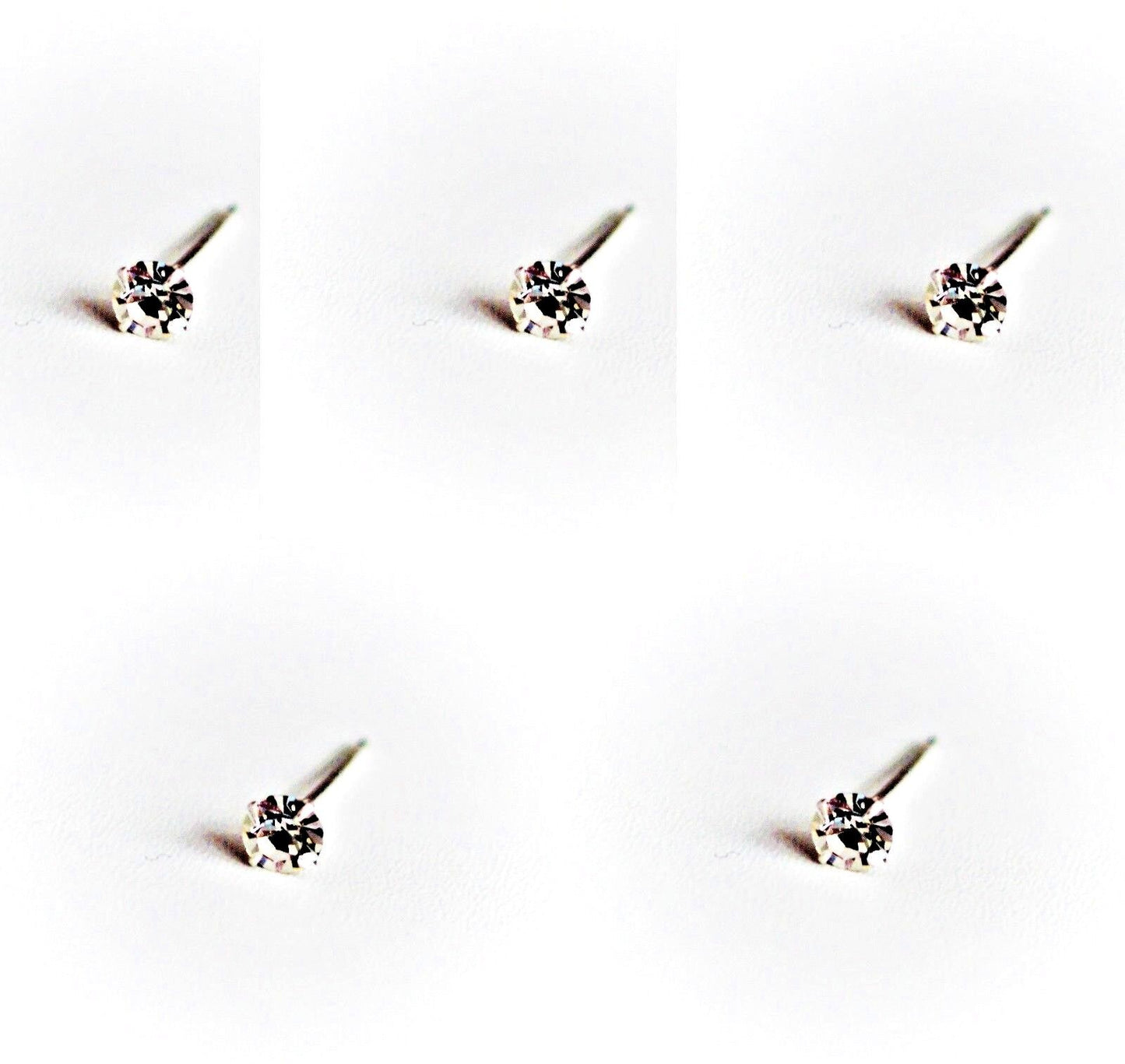 Silver Nose Stud 925 Sterling Silver 3 mm Nose Piercing Jewellery 