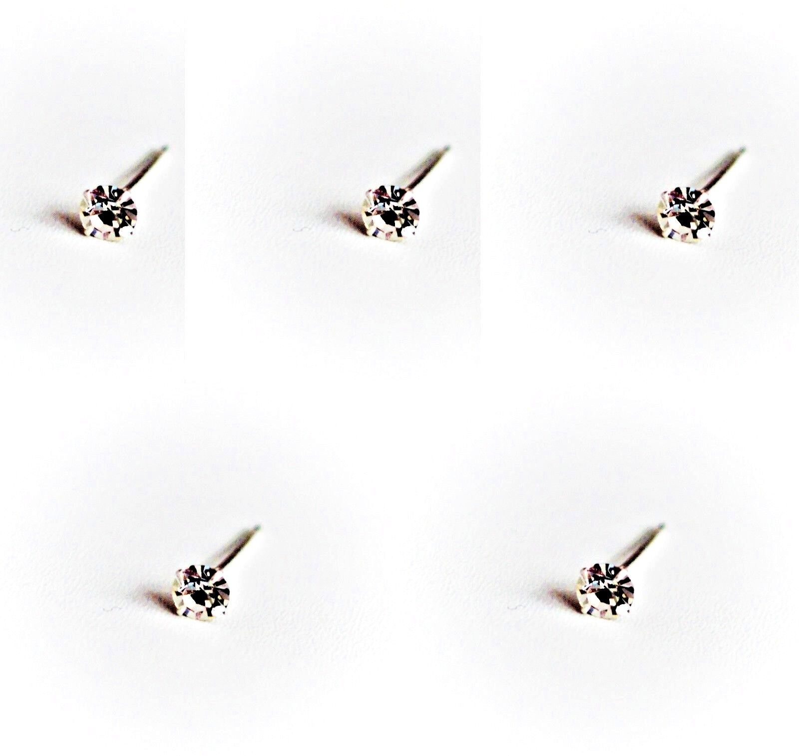 Silver Nose Stud 925 Sterling Silver 3 mm Nose Piercing Jewellery 