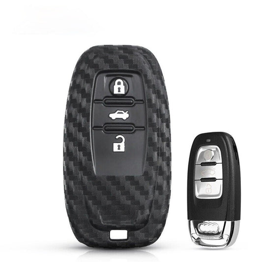 Carbon Car Key Case Cover for Audi A6 A4 Q5  A3 B6 B7 B8