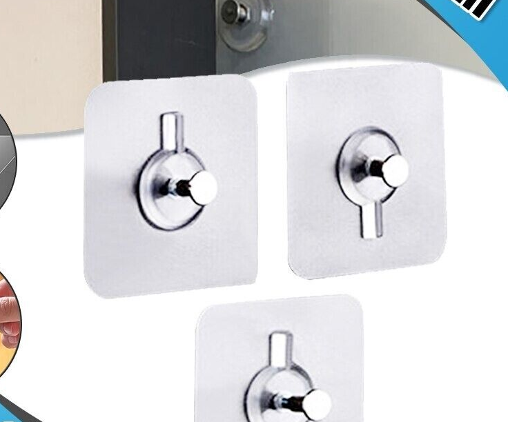 1x Strong Wall Hook Self Adhesive for Bathroom Kitchen Living Room