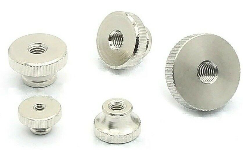 Nickel Plated Knurled Thumb Nuts GB806 Hand Tighten Nuts M3 M4 M5 M6 M8 M10