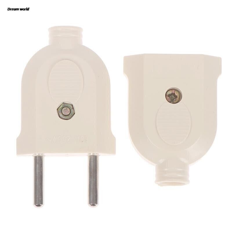 European 2 Pin AC Electric Power Male Socket Outlet Adaptor Adapter