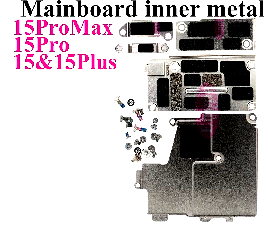 Inner Metal Cover Plate Mainboard inner Iron with Screws for iPhone 15 Plus Pro