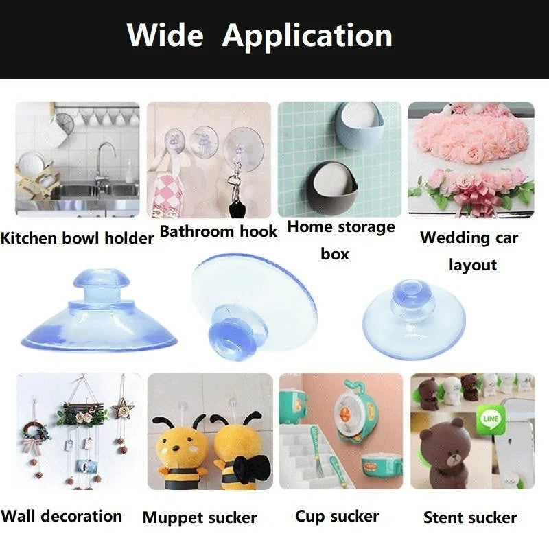 4x Suction Cups Small 25mm Diameter for Kitchen Bathroom Car Window