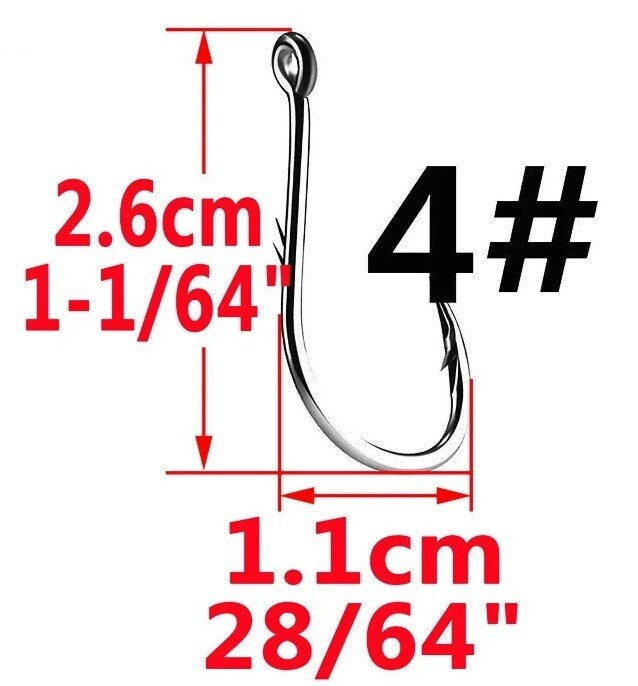 5x High Carbon Steel Fishing Hooks  Sea Worm Carp 10 Different Sizes