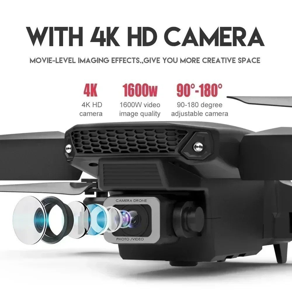 Pro WiFi FPV Drone Wide Angle HD 4K 1080P Camera Height Hold RC Foldable Drone