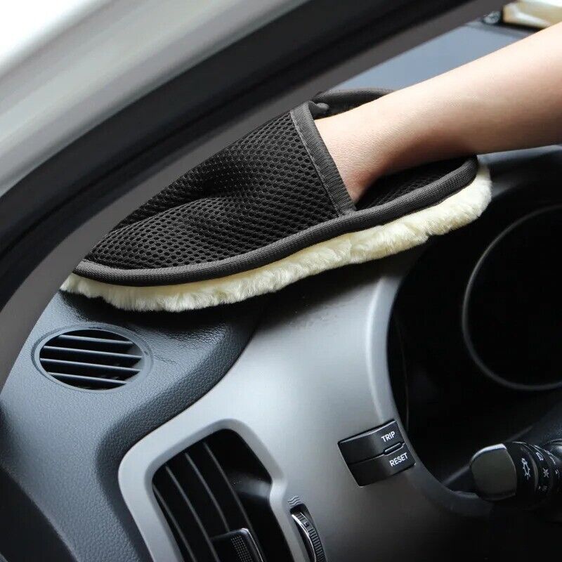 Car Styling Wool Soft Car Washing Glove for Car Body Dashboard Alloy Wheels