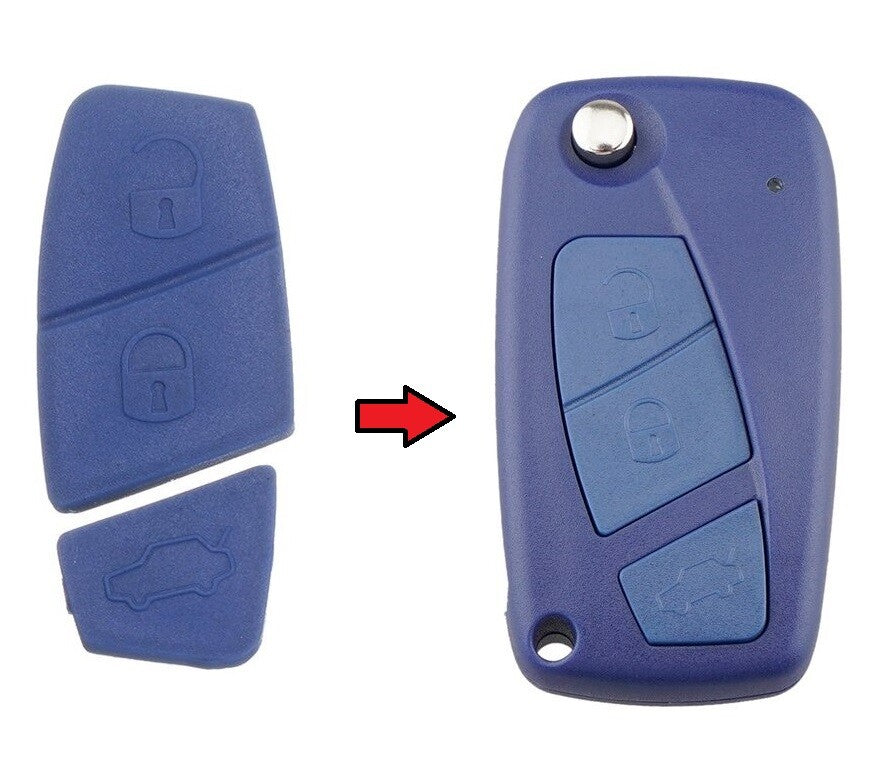 3 Button Key Button Pad Replacement Repair for Fiat Punto Stilo Panda Ducato