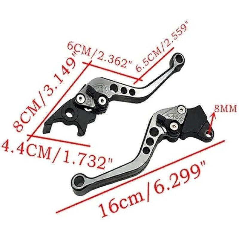 2x Universal Motorcycle Clutch Brake Handle Drum Lever fits BMW Honda Yamaha