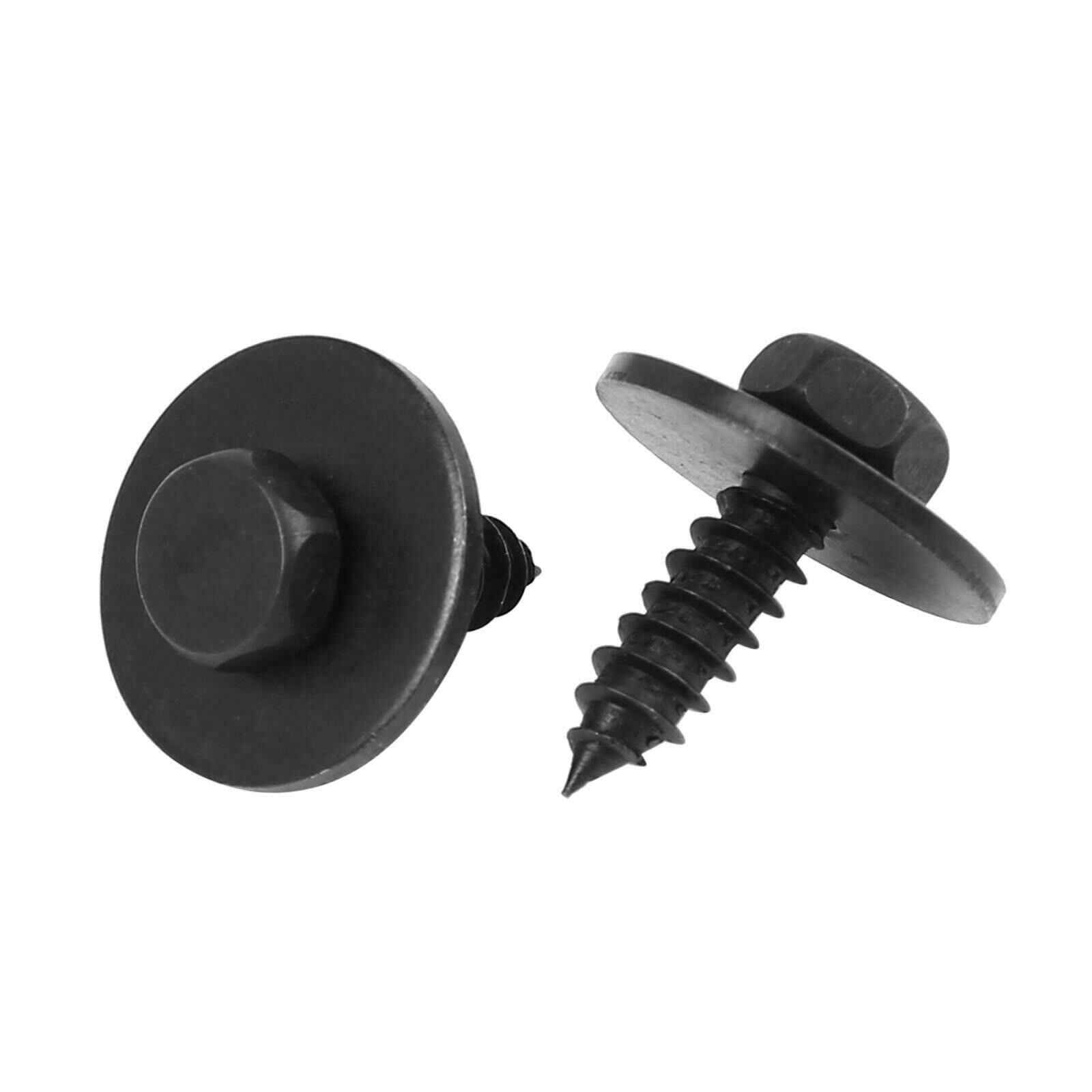 4.8 x 19mm Self Tapping Tapper Screw & Washer for BMW Hex Head 8mm 10x Screws