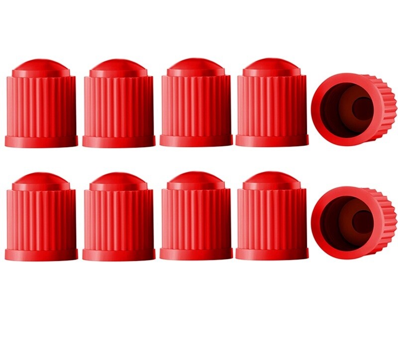 4x Plastic Valve Caps with O Rubber Ring Inside Universal Stem Covers