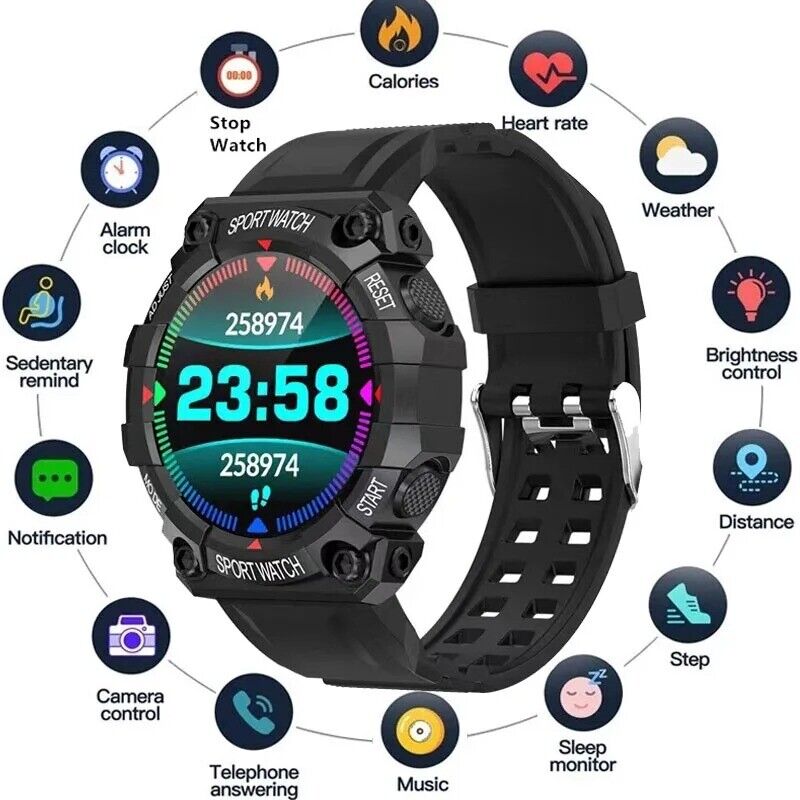 2023 FD68S Smart Watch Heart Rate Bluetooth Connection Music Weather