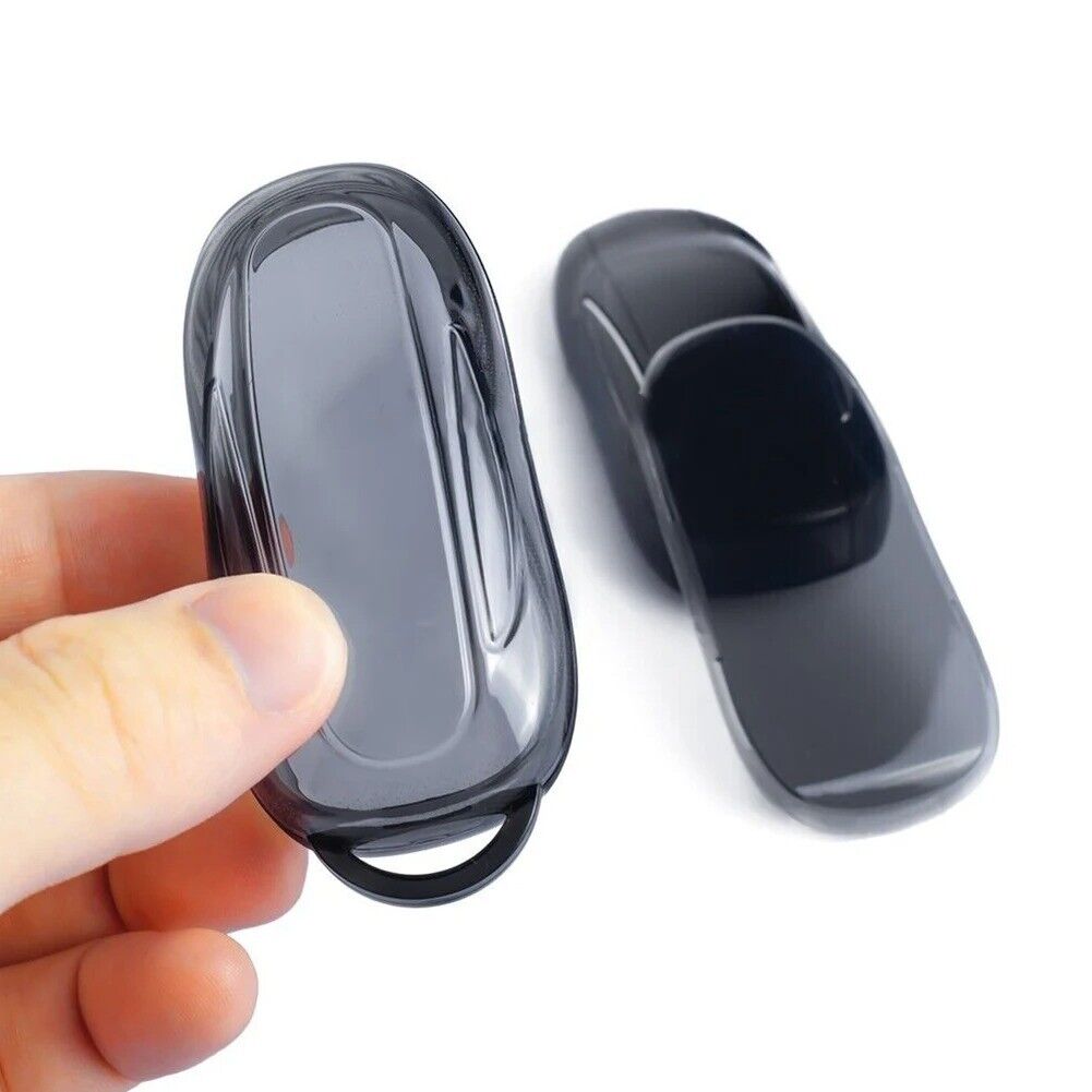 TPU Key Fob Case Cover Clear Black Key Protector for Tesla Model X 2016-2023