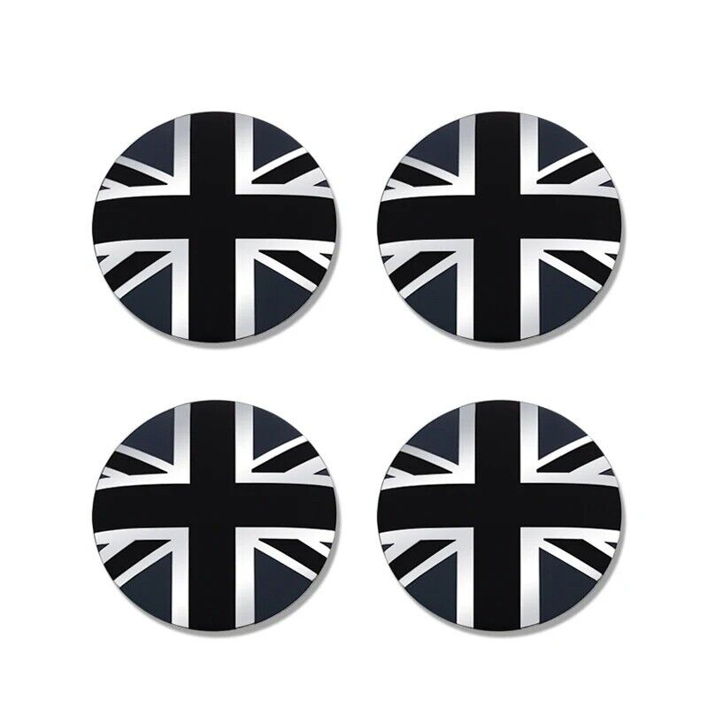 Metal 4pcs 56mm British Logo Badge Car Wheel Centre Hub Cap Emblem Stickers