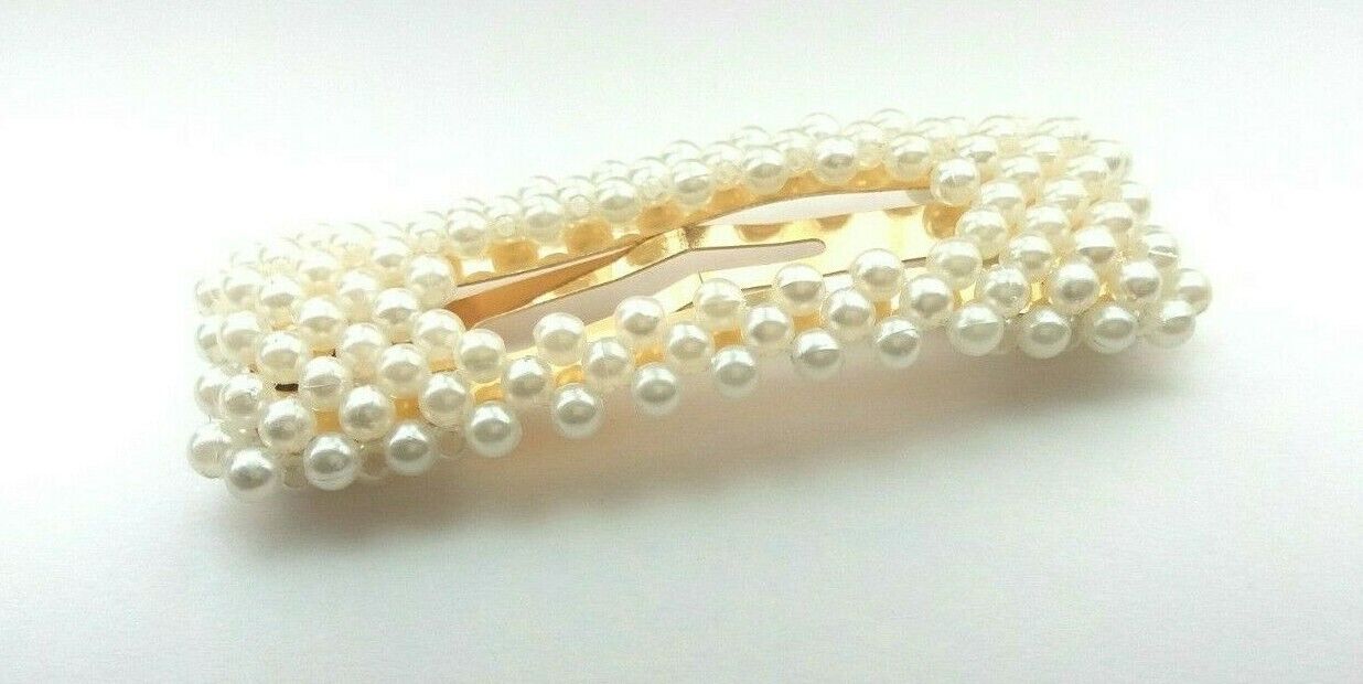 LUXURY PEARL CLIP IMITATIONS LARGE SQUARE HAIR CLIP