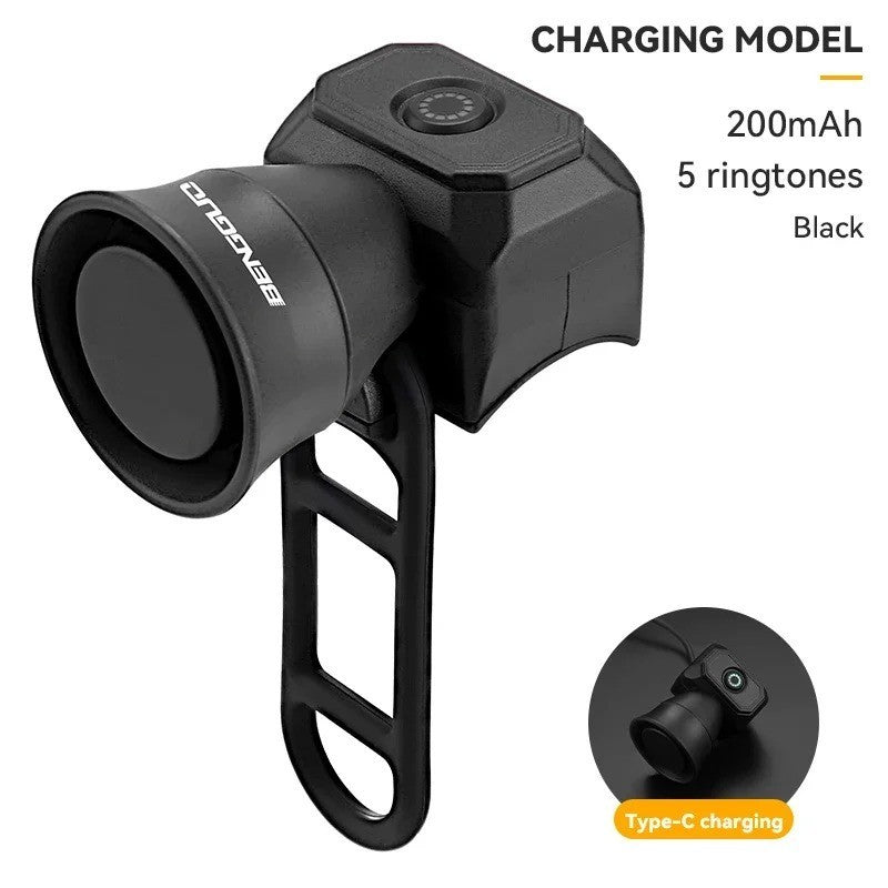 Bicycle Horn Mountain Bike Mini USB Charging Waterproof Electronic Bike Bell
