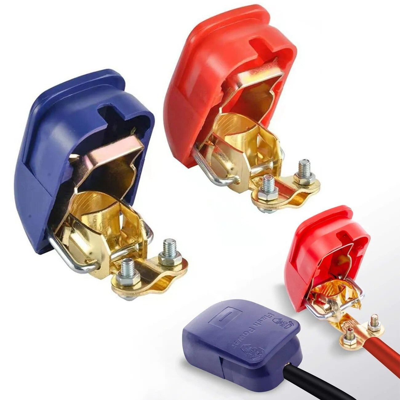 2x Car Battery Terminal Connectors Quick Release Disconnect 12V 24V