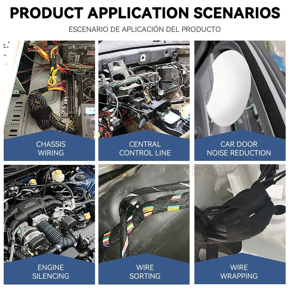 Auto Cloth Wire Harness Tape 10m Heat Resistance Waterproof Insulating Tape 19mm