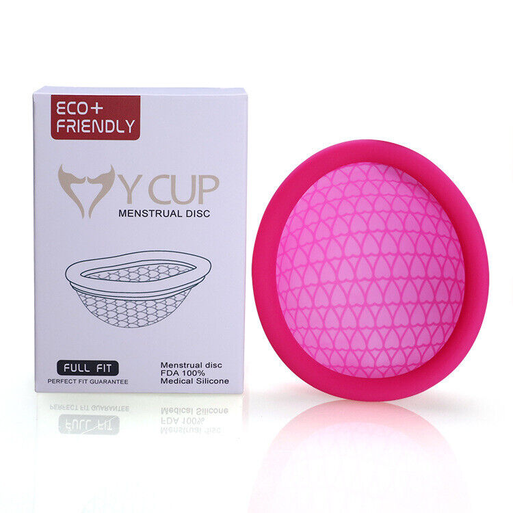 Silicone Menstrual Women's Period Cup Disc 2 Different Sizes and Colours