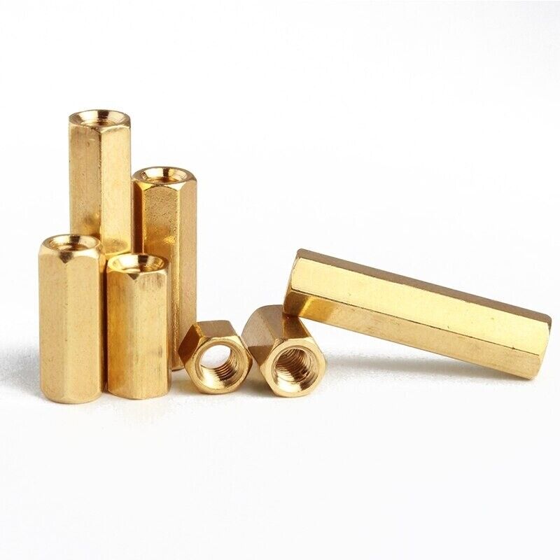 M2 Brass Standoff Female to Female Hollow Pillars Spacers 4mm-30mm