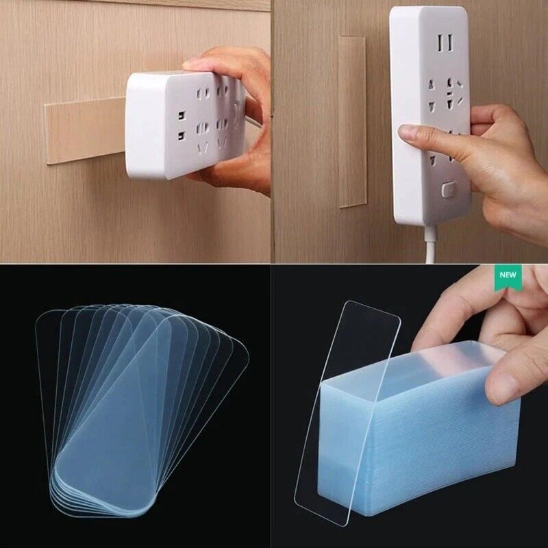 1x Box of Double-sided Adhesive Tape Waterproof Wall Sticker Non Marking