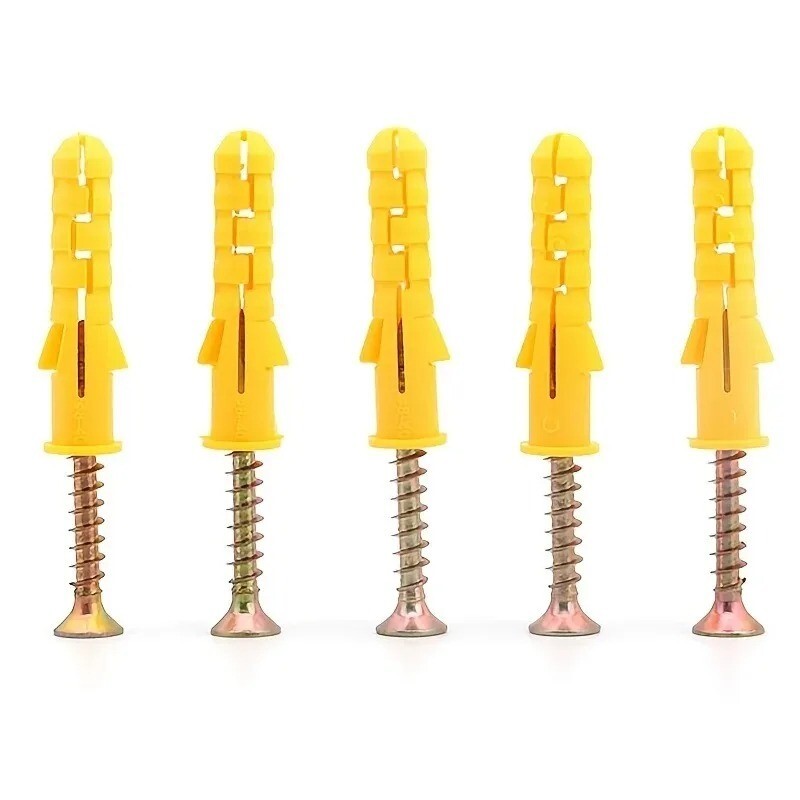 10x Drywall Anchor Screws Assortment Plastic Wall Anchors Philips Flat Head