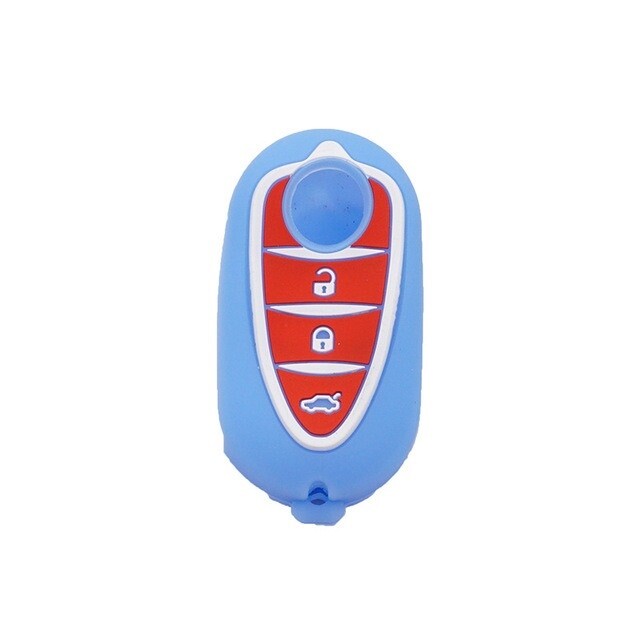 Silicone 3 Button Remote Key Case Cover Blue Red Colour for Alfa Romeo