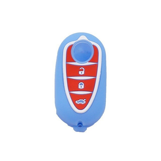 Silicone 3 Button Remote Key Case Cover Blue Red Colour for Alfa Romeo