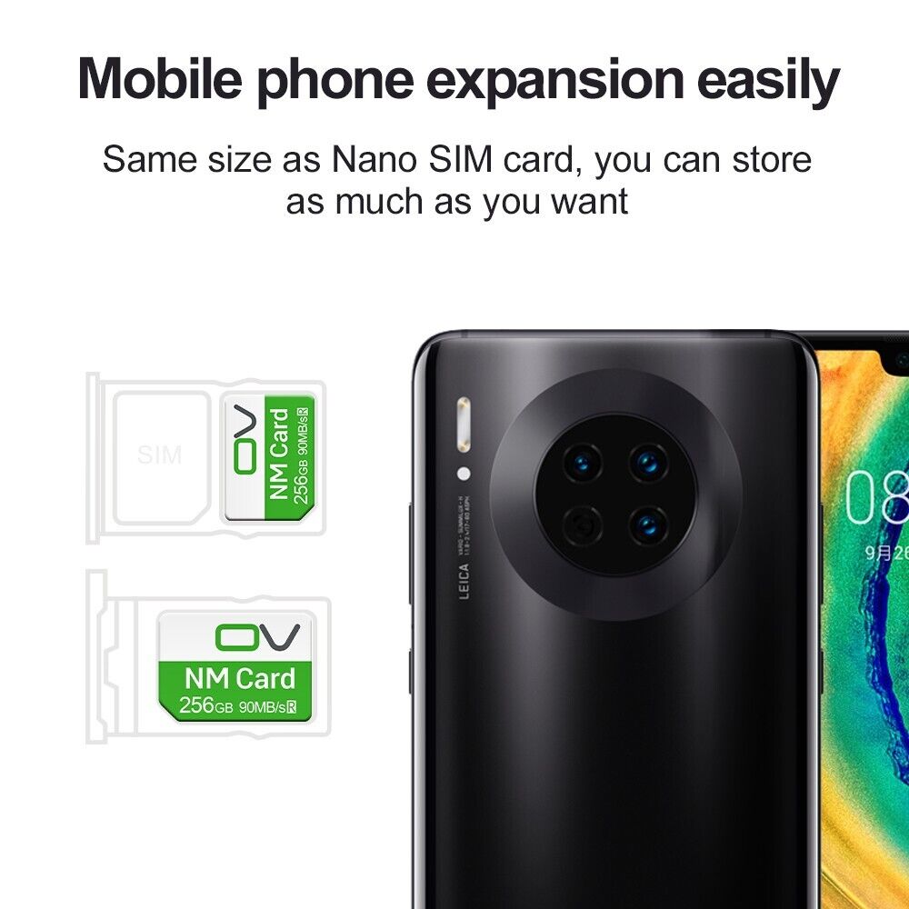 128GB NM Card Nano Memory Memoria Micro SD Huawei P30 P40 Mate 20 50 Pro Lite