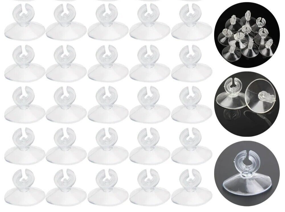 10x Aquarium Suction Cup Holder Fish Tank Sucker for 4/6mm Air Line Pipe Tube