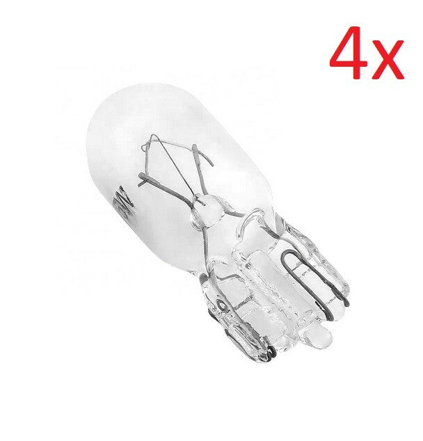 4x 501 PUSH IN CAR CAPLESS SIDE LIGHT NUMBER PLATE BULBS W5W 12V 5W T10