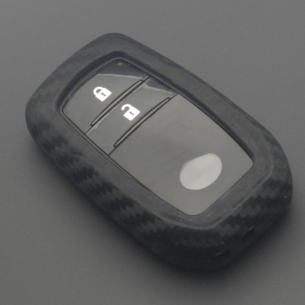 Carbon Remote Key Fob Case Cover for Toyota Hilux Innova Rav4 Fortuner