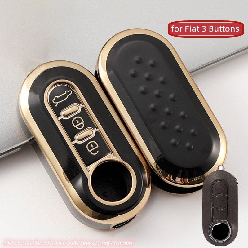 TPU Key Fob Case Cover Protector for Fiat 500 Grande Punto Stilo Panda Ducato
