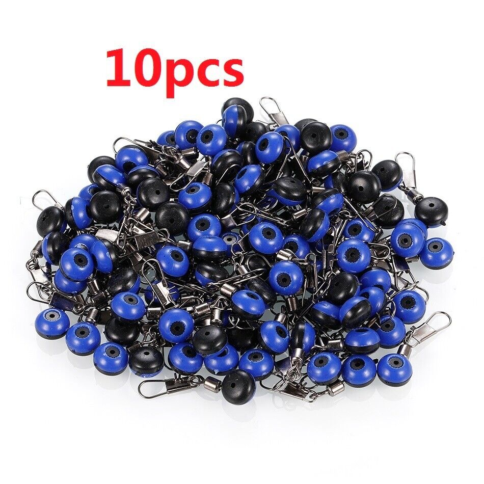 10x Fishing Float Bobber Stops Space Beans Swivel Connectors Wobbler Sea Fishing