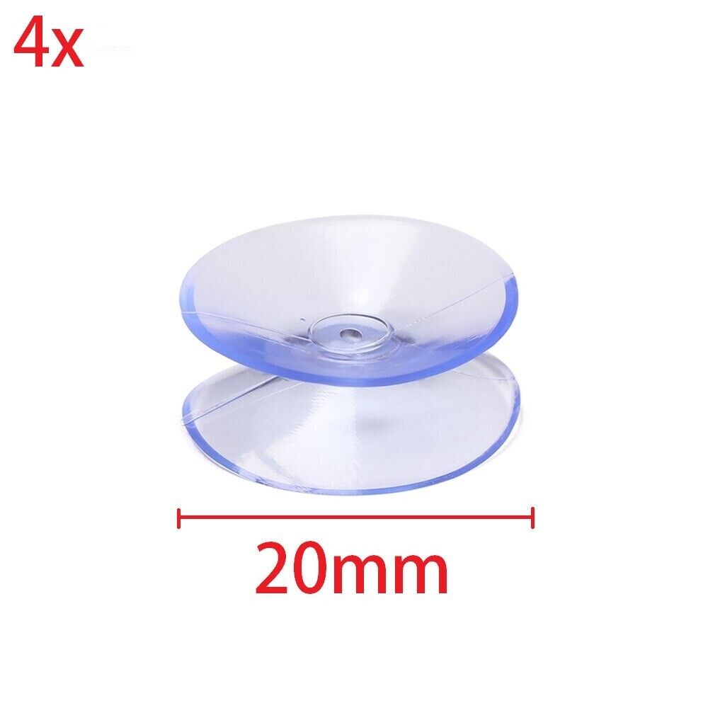 4x Double Sided Suction Cups Glass Table Top Holder Wall Rack Storage Hangers