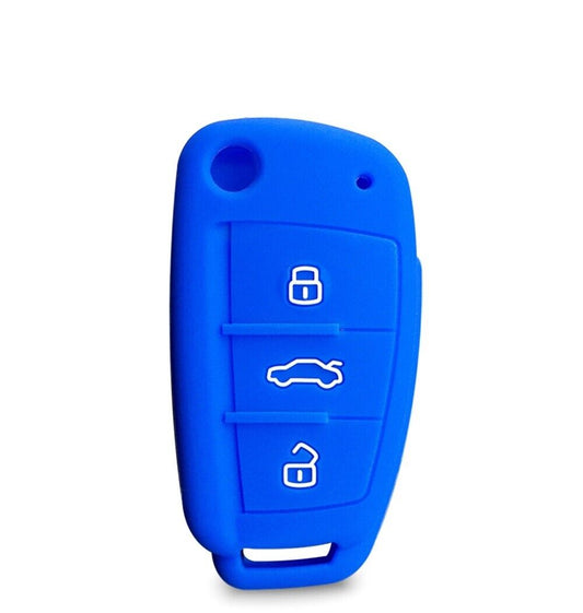 Audi A4 B7 A6 C6 4F 8V A3 8P A1 A3 Silicone Remote Key Fob Case Cover