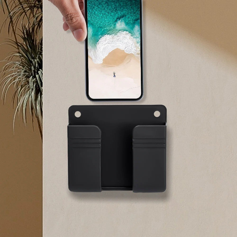 Wall Mounted Phone Holder Multifunction Punch Free Organizer TV Remote Control