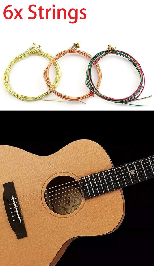 6x Copper Strings for Classic Guitar Acoustic Folk Guitar Parts